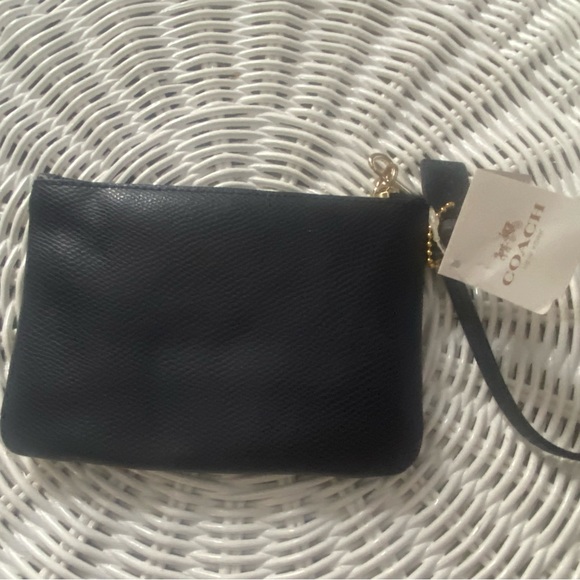 NWT Coach Darcy Bow Wristlet in Midnight Blue - Picture 3 of 5
